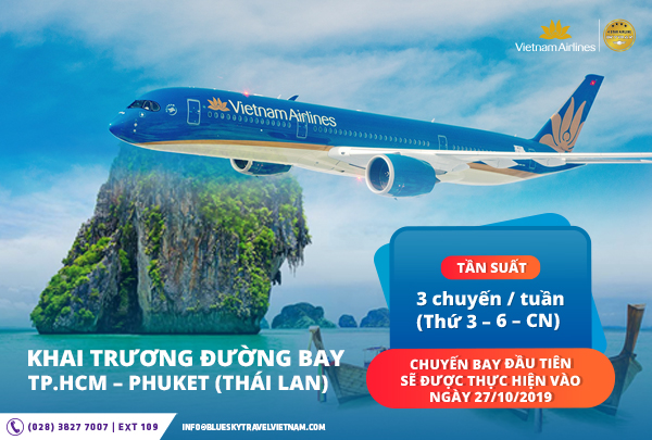 Vietnam Airlines khai trương đường bay thẳng TP.HCM đi Phuket (Thái Lan)